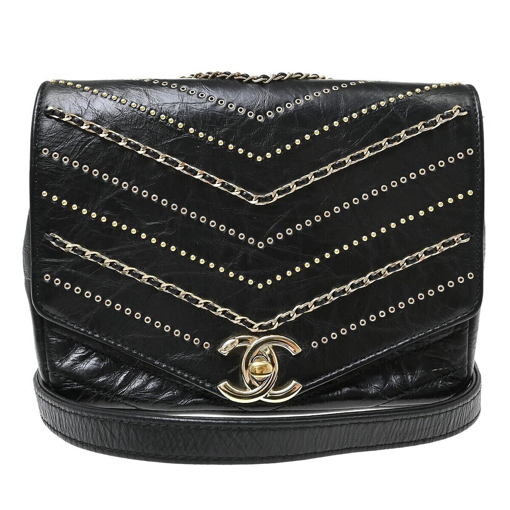 Chanel Vintage Envelope Flap Chevron Calfskin